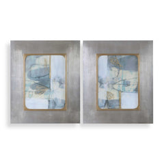 Gilded Whimsy Multicolor Abstract Prints (Set of 2) - Ornate Home