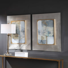 Gilded Whimsy Multicolor Abstract Prints (Set of 2) - Ornate Home