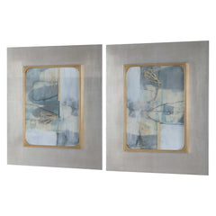 Gilded Whimsy Multicolor Abstract Prints (Set of 2) - Ornate Home