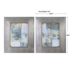Gilded Whimsy Multicolor Abstract Prints (Set of 2) - Ornate Home