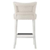 Giles Glacier White/White/Cream Fabric Bar Stool - Ornate Home
