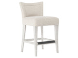 Giles Glacier White/White/Cream Fabric Counter Stool - Ornate Home
