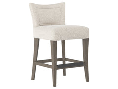 Giles Portobello/White/Cream Fabric Counter Stool - Ornate Home