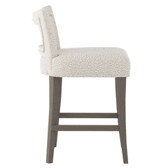 Giles Portobello/White/Cream Fabric Counter Stool - Ornate Home
