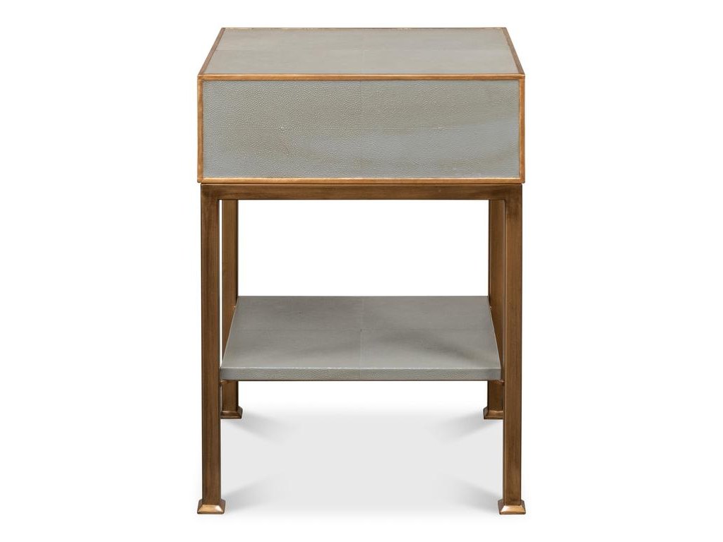 Gillian Grey One Drawer Nightstand - Ornate Home