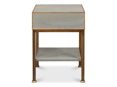 Gillian Grey One Drawer Nightstand - Ornate Home