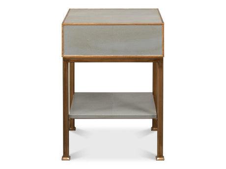 Gillian Grey One Drawer Nightstand - Ornate Home