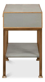 Gillian Grey One Drawer Nightstand - Ornate Home