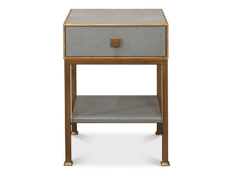 Gillian Grey One Drawer Nightstand - Ornate Home