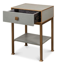 Gillian Grey One Drawer Nightstand - Ornate Home