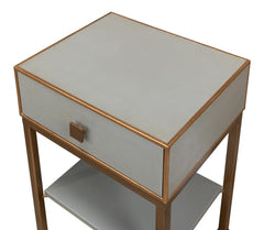 Gillian Grey One Drawer Nightstand - Ornate Home