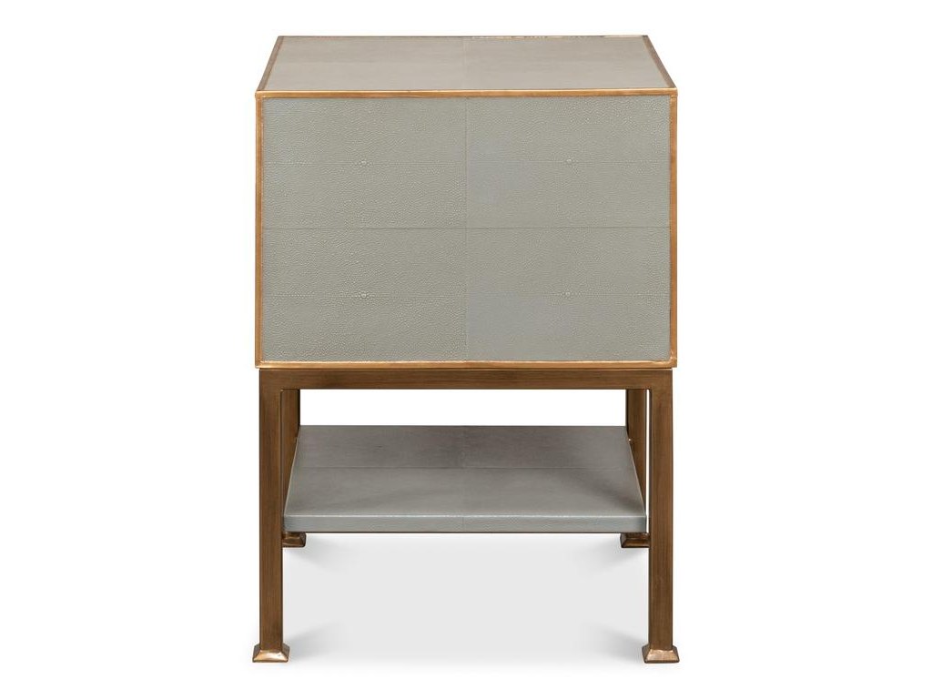 Gillian Grey Two Drawer Nightstand - Ornate Home