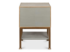Gillian Grey Two Drawer Nightstand - Ornate Home