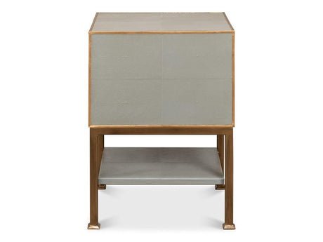 Gillian Grey Two Drawer Nightstand - Ornate Home