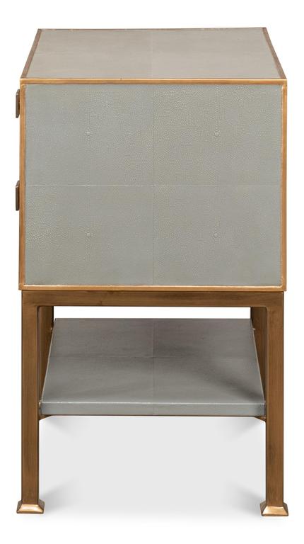 Gillian Grey Two Drawer Nightstand - Ornate Home