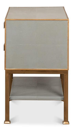 Gillian Grey Two Drawer Nightstand - Ornate Home