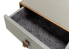Gillian Grey Two Drawer Nightstand - Ornate Home