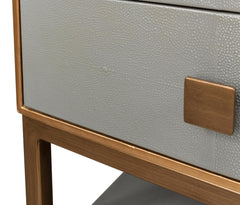 Gillian Grey Two Drawer Nightstand - Ornate Home