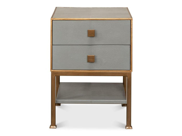 Gillian Grey Two Drawer Nightstand - Ornate Home