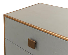 Gillian Grey Two Drawer Nightstand - Ornate Home