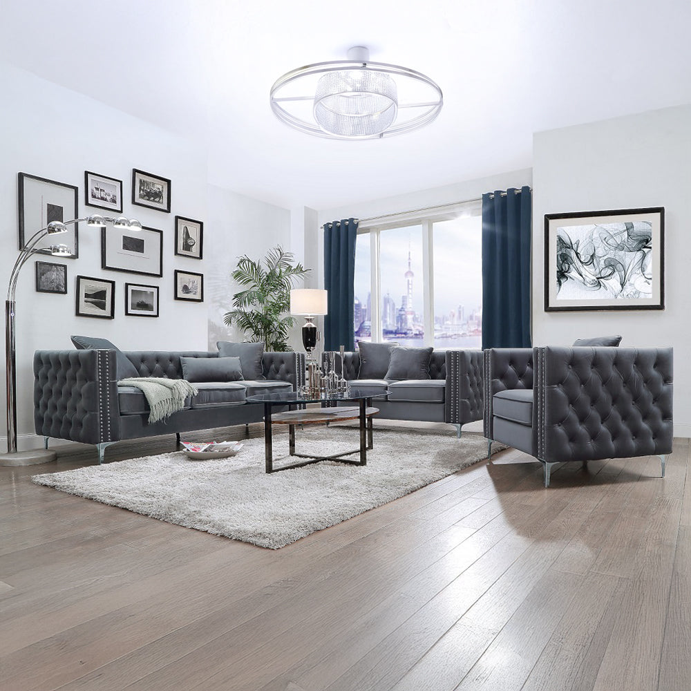 Gillian II Chair in Dark Gray - Ornate Home