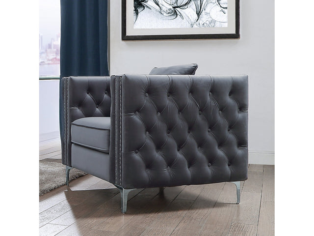 Gillian II Chair in Dark Gray - Ornate Home