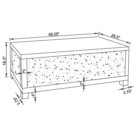 Gillian Silver 2-piece Mirrored Coffee and End Table Set - Ornate Home