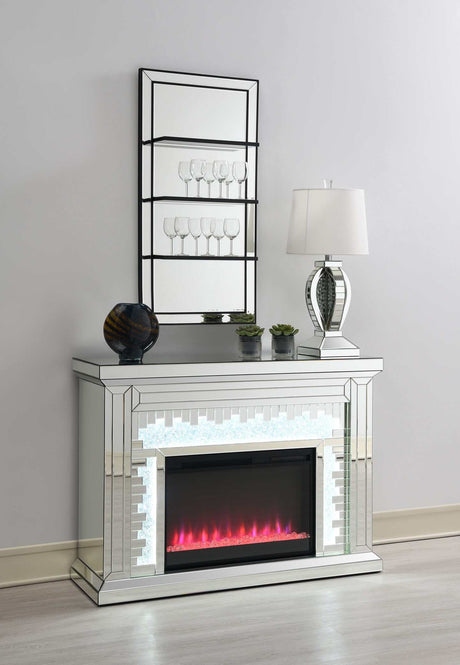 Gilmore Mirror Rectangular Freestanding Fireplace - Ornate Home