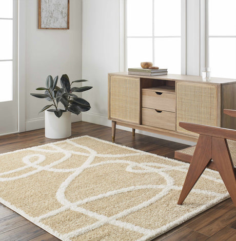 Gilon Camel Plush Area Rug - Ornate Home