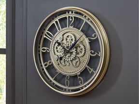 Gilover Champagne Finish Wall Clock - Ornate Home