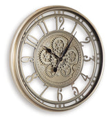 Gilover Champagne Finish Wall Clock - Ornate Home