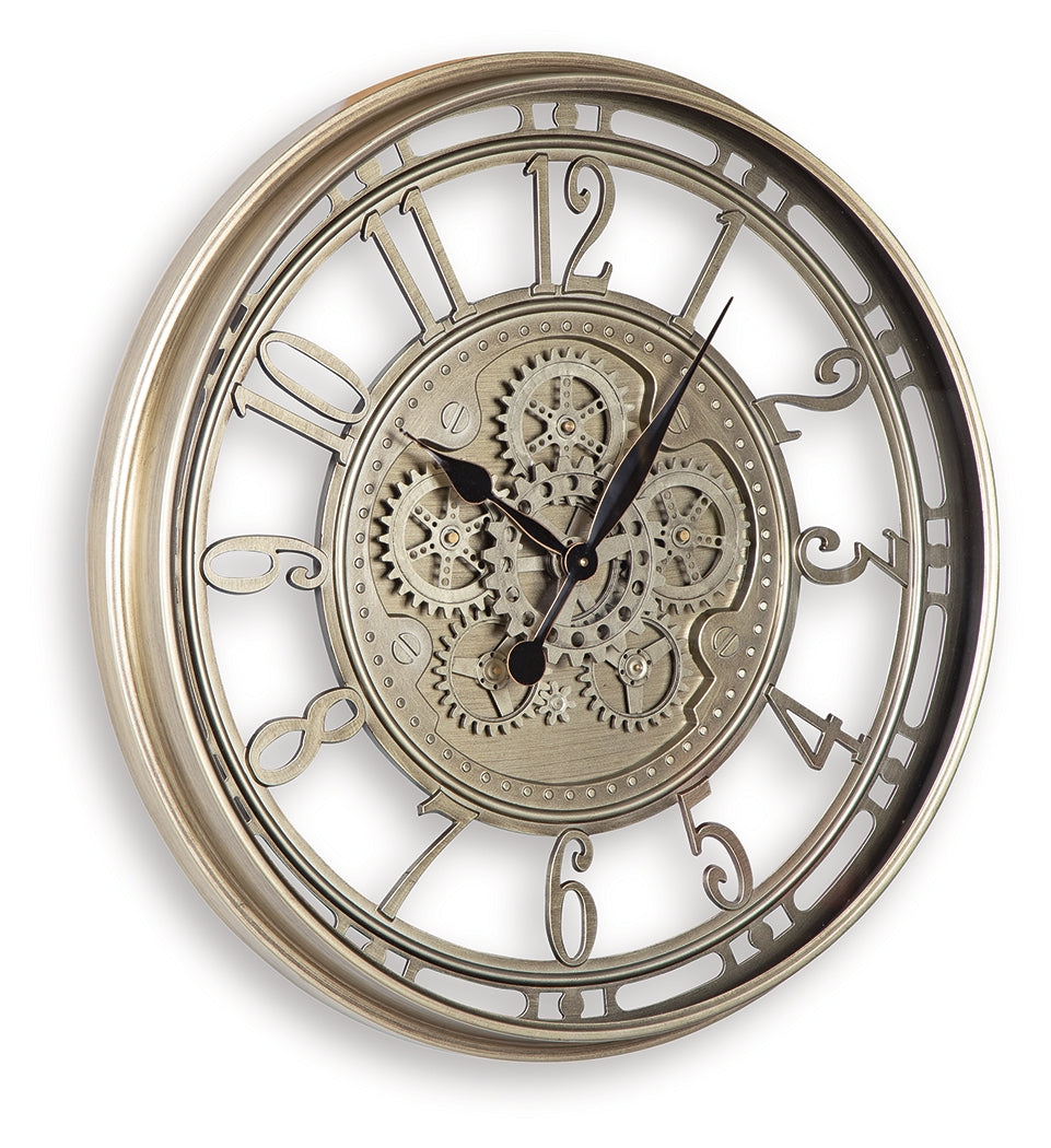 Gilover Champagne Finish Wall Clock - Ornate Home