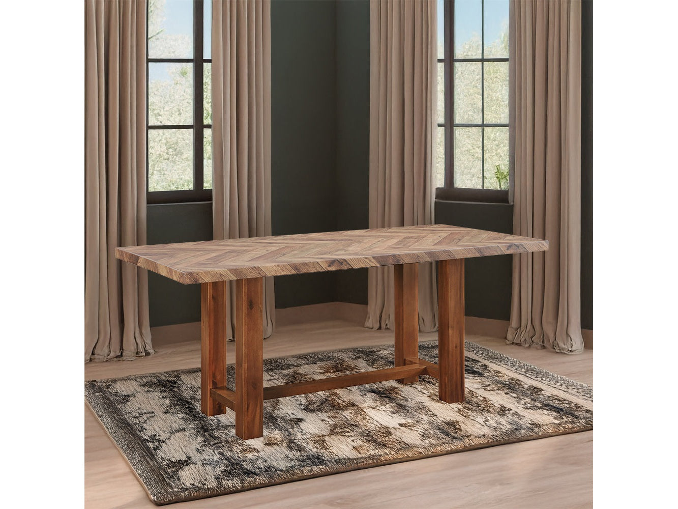Gilsea Brown Dining Table - Ornate Home