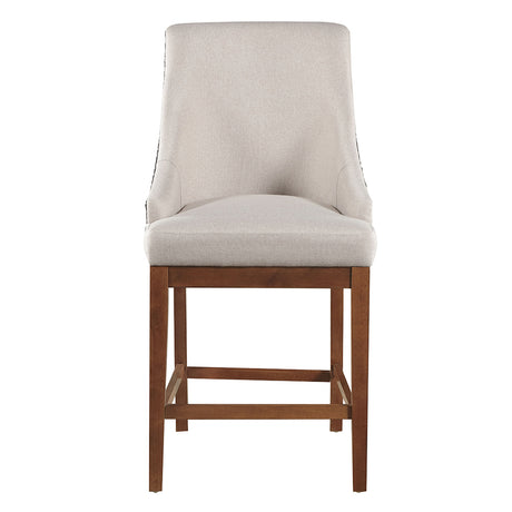 Gilsea Brown Synthetic Leather Counter Height Chair (Set of 2) - Ornate Home