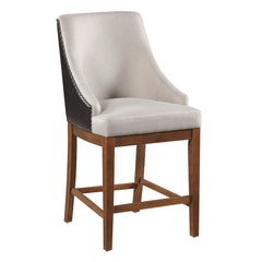 Gilsea Brown Synthetic Leather Counter Height Chair (Set of 2) - Ornate Home