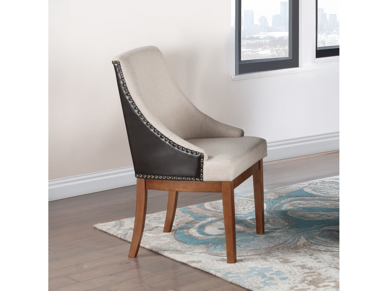 Gilsea Fabric/Brown/Brown Side Chair (Set of 2) - Ornate Home