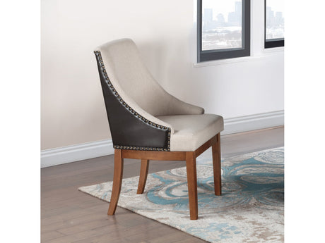 Gilsea Fabric/Brown/Brown Side Chair (Set of 2) - Ornate Home