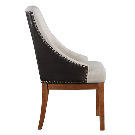 Gilsea Fabric/Brown/Brown Side Chair (Set of 2) - Ornate Home