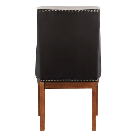 Gilsea Fabric/Brown/Brown Side Chair (Set of 2) - Ornate Home