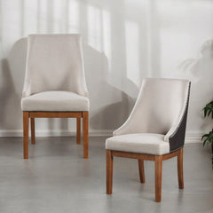 Gilsea Fabric/Brown/Brown Side Chair (Set of 2) - Ornate Home