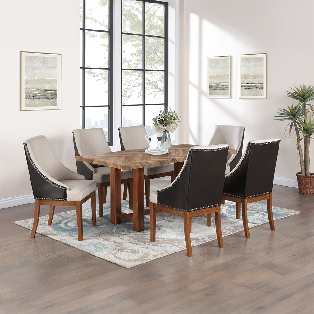 Gilsea Fabric/Brown/Brown Side Chair (Set of 2) - Ornate Home