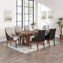 Gilsea Fabric/Brown/Brown Side Chair (Set of 2) - Ornate Home