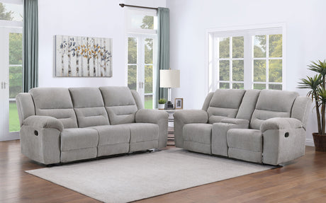 Gilson Grey 2-piece Reclining Sofa Set - Ornate Home