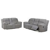 Gilson Grey 2-piece Reclining Sofa Set - Ornate Home
