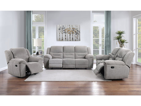 Gilson Grey 3-piece Reclining Sofa Set - Ornate Home