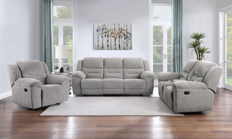 Gilson Grey 3-piece Reclining Sofa Set - Ornate Home