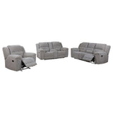 Gilson Grey 3-piece Reclining Sofa Set - Ornate Home