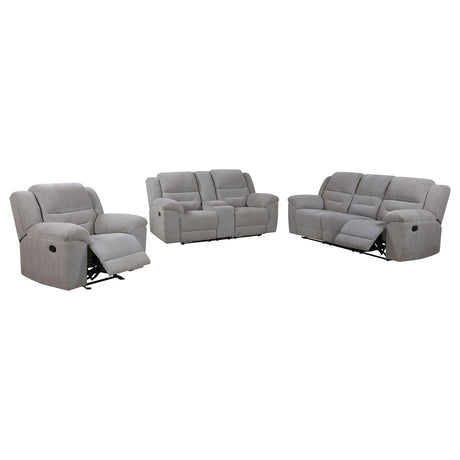 Gilson Grey 3-piece Reclining Sofa Set - Ornate Home
