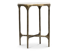 Gimlet White Round End Table - Ornate Home