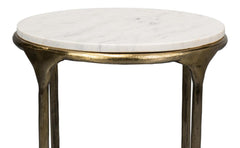 Gimlet White Round End Table - Ornate Home